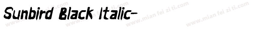 Sunbird Black Italic字体转换